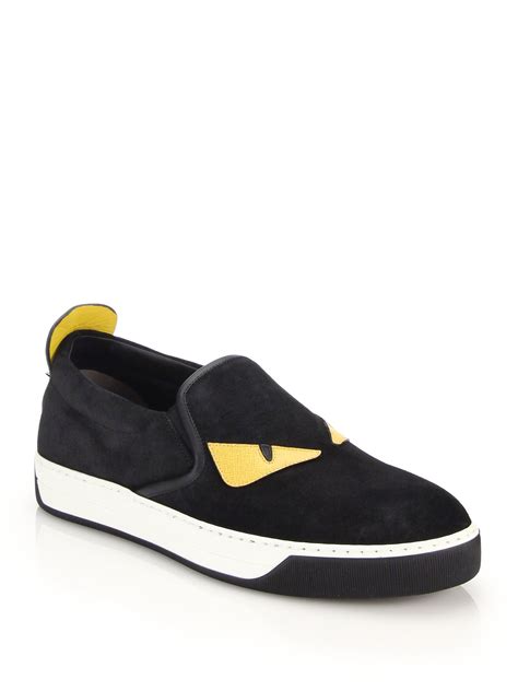 fendi black sneakers women's|fendi sneakers black and yellow.